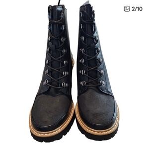 a new day Black and Tan Combat Boots